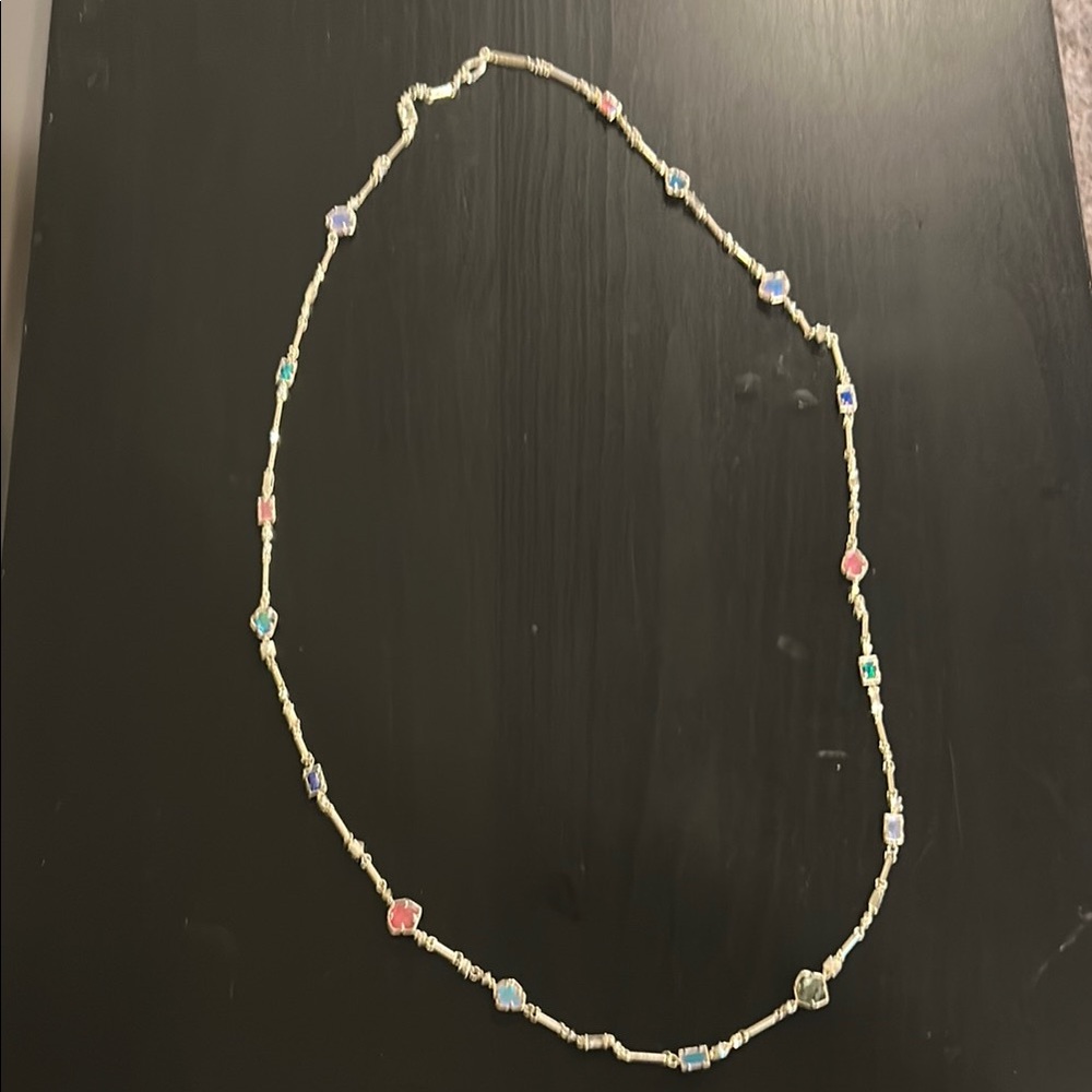 Kendra Scott Pink and Blue Necklace Dainty Modern Design